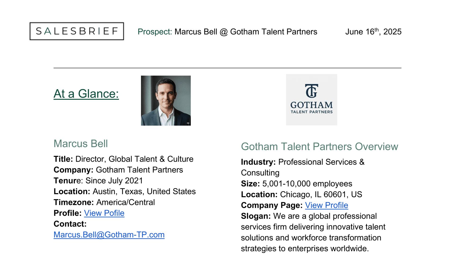 SalesBriefAI: AI-Powered Sales Intelligence Briefing Demo
